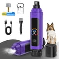thumbnail image 1 of Dog Nail Trimmer Upgraded, Lighted 6-Speed Rechargeable Electric Dog Nail Clippers Pet Nail Trimmer Painless Paws Grooming & Smoothing for Small Medium Large Dogs & Cats (Purple), 1 of 9