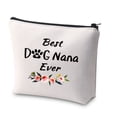thumbnail image 1 of Dog Nana Gift Best Dog Nana Ever Makeup Bag Pet Lover Paw Print Cosmetic Bag Gift for Dog Grandma, 1 of 7