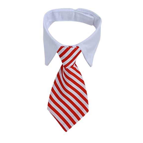 Dog Neck Tie Scarf Bib, Adjustable Striped Collar Bow Tie, Soft Polyester Formal Pet Neckwear, Holiday Photo Shooting Party Accessory for Small Dogs Cats Grooming