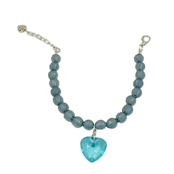 Dog Necklace Collar with Rhinestones Heart Charm Pendant Pet Puppy Jewelry