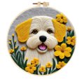 thumbnail image 1 of Dog Needle Felting Set, Beginner Felt Painting Set, With Wool Felt Painting Set, Decorative Frame, Suitable for Home Decoration, 1 of 8