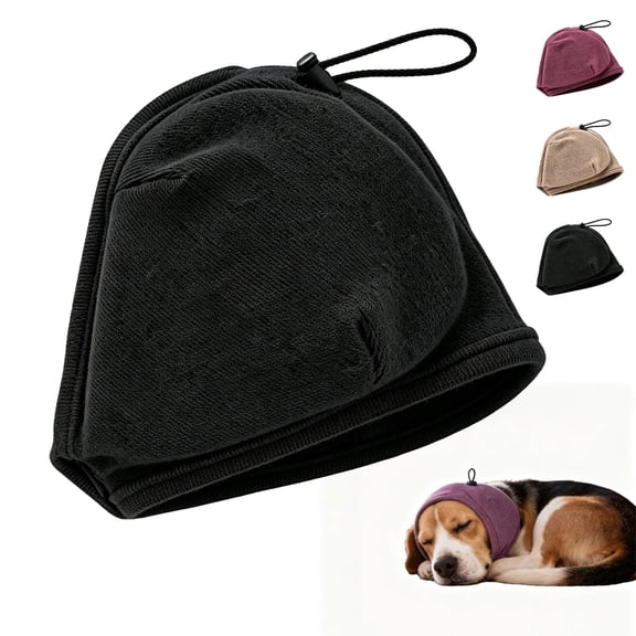 Dog Noise Cancelling Ear Wrap, Adjustable for Fireworks & Grooming (Brick Red, M)