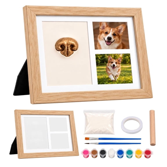 Dog Nose Print Kit, 9.3“×11.3" DIY Keepsake Frame for Dogs and Cats