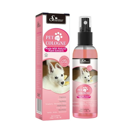 Dog Odor Remover Spray and Conditioning Perfume, For All Coat Types, 100ml/3.4 OZ Pet Deodorizer and Freshener