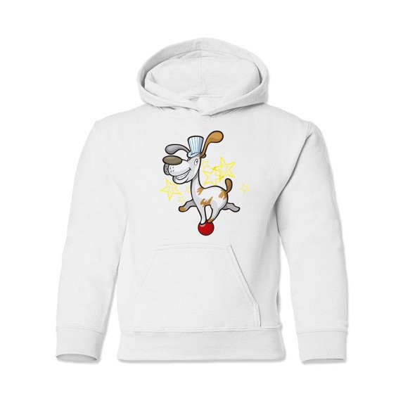 Dog On A Ball Hoodie Juniors -Image by Shutterstock, Medium