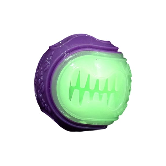 Dog Oral Toys for Puppies, Dog Toys Indestructible, 2.5 In, Tpr, Purple, Dog Treat Dispenser Toys, Pet Bounce Ball for Dogs, Glow in The Dark Dog Ball, Unbreakable Dog Toys, 1 Pc