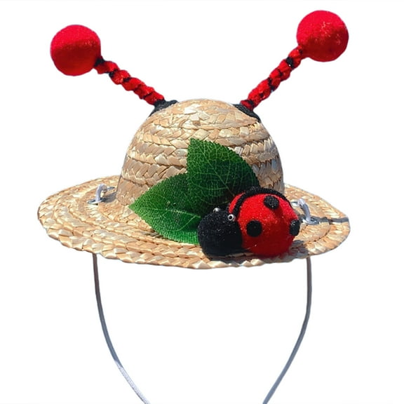 Dog Outdoor Straw Hat Puppy Small Cats Sunhats Dog Hat Novelty Dog Hat for Fashion Pooches