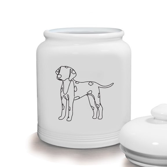 Dog Outline Treat Jar – Pet Cookie Jar with Lid