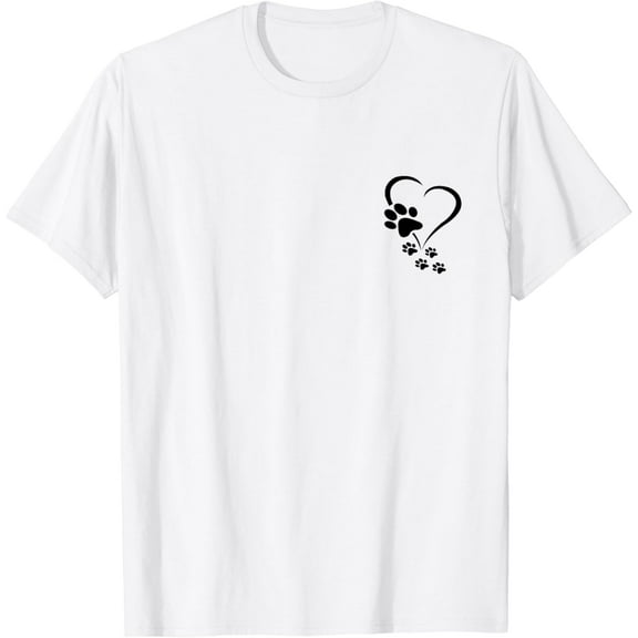 Dog Owner Dog Paw Heart - Dog Paws Hearts Dog Paw T-Shirt100% cotton