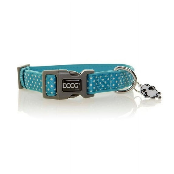Dog Owners Outdoor Gear 890271 Super Light Weight Dog Collar, Blue & White Spots - Large