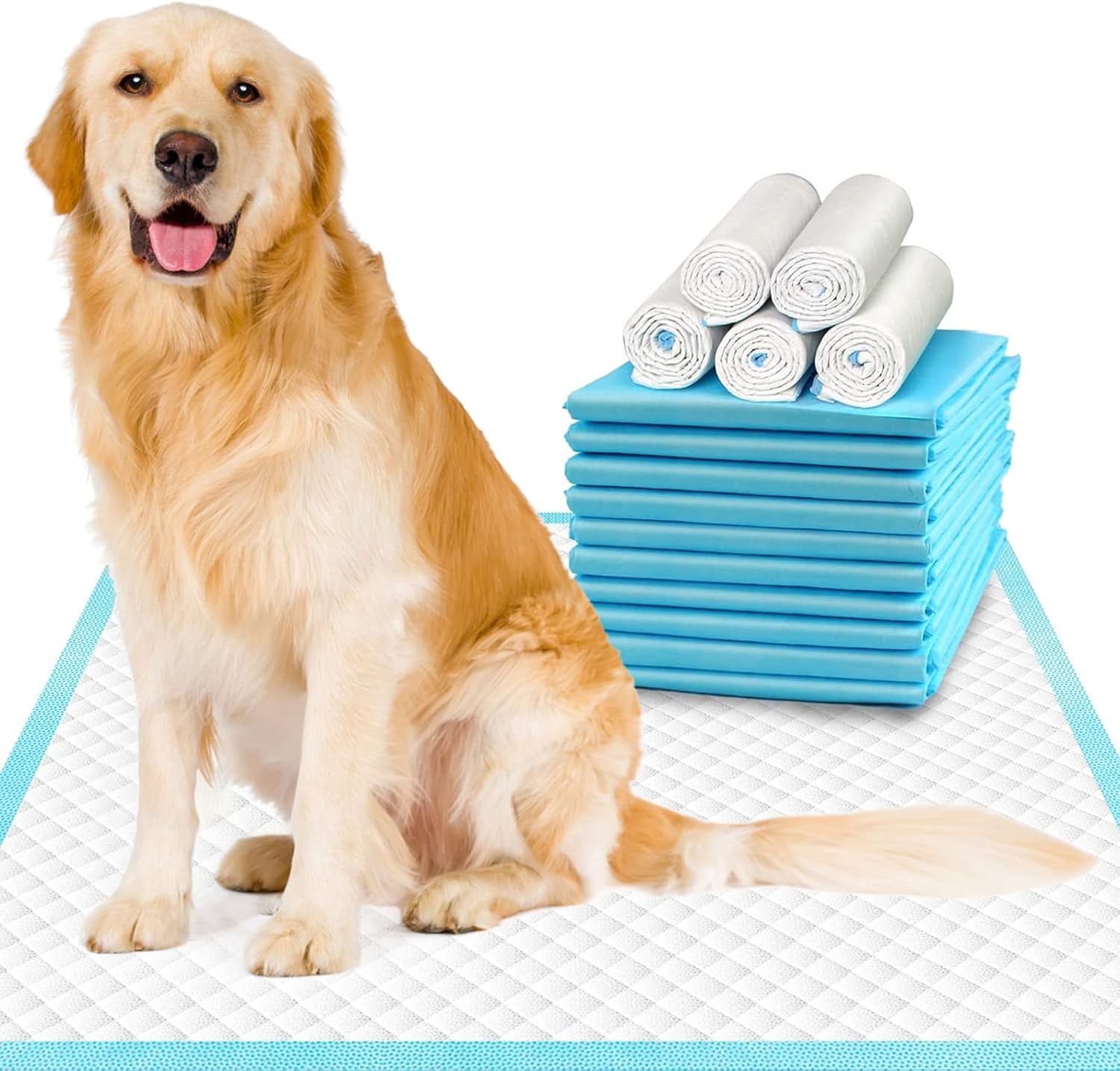 Dog Pads 18"x24", Puppy Pee Pads for Potty Training, Heavy Absorbency Pee Pads for Dogs, Dog Potty Pads for Pups, Kittens, Rabbits, Quick Drying & No Leaking Pet Pads for Housetraining