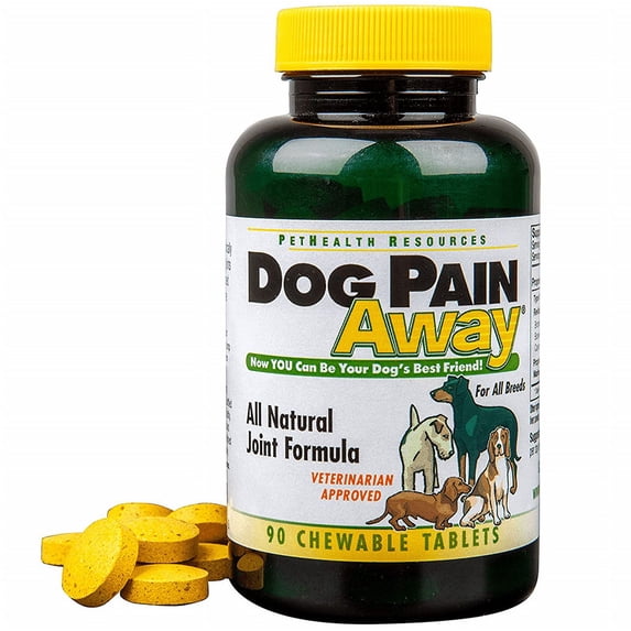 Dog Pain Away - Pain Reliever - Treats Arthritis And Joint Pain And Increases Mobility - 90 Dog Chewable Tablets
