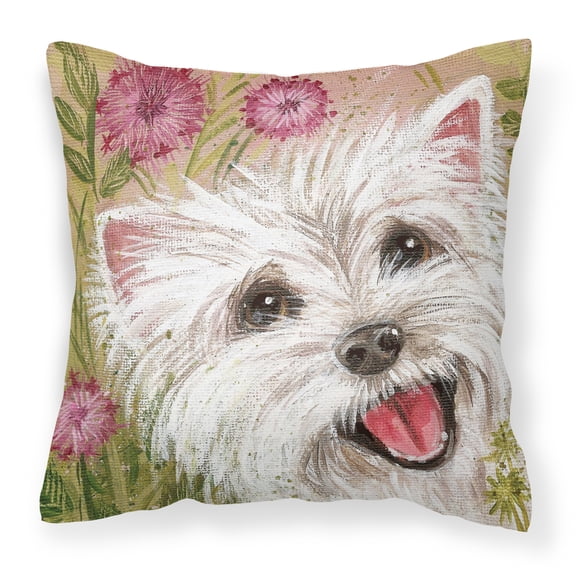 Dog Painting Fabric Decorative Pillow