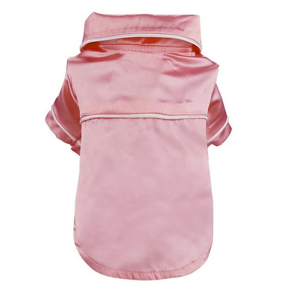 Dog Pajamas Clothes Silk Soft Shirts Loungewear Puppy Pjs for Small Yorkie Bulldog Cats for All Season (X-Large, Pink)