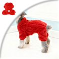 thumbnail image 1 of Dog Pajamas with Leash D-Ring, Fuzzy Sweater Onesie for Small Dogs, Warm Pet Jumpsuit Shirt, Lightweight Puppy Cat Clothes Coat Outfits for Chihuahua, 1 of 5