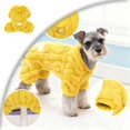 thumbnail image 1 of Dog Pajamas with Leash D-Ring, Fuzzy Sweater Onesie for Small Dogs, Warm Pet Jumpsuit Shirt, Lightweight Puppy Cat Clothes Coat Outfits for Chihuahua, 1 of 7