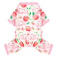 thumbnail image 1 of Dog Pajamas for Small Dogs - Soft Cotton 4-Leg Puppy PJs, Stretchable Breathable Pet Onesie Jumpsuit Sleepwear for Yorkie, Chihuahua, Toy Poodle & Tiny Breeds, Pink Peach XL, 1 of 7