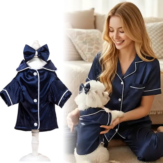 Dog Pajamas - Soft Cotton Four Legged Pet Jumpsuit, Stretchable Puppy onesie for Small/Medium Dogs Spring Summer Daily Wear,Blue,XS