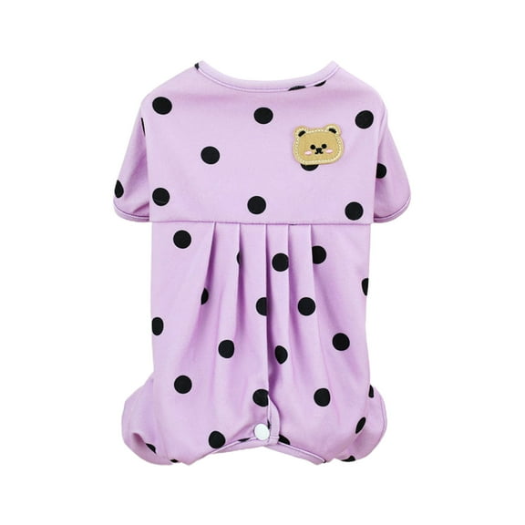 Dog Pajamas, Summer Dog Jumpsuit, Soft Breathable Dog Pajamas with Polka Dots