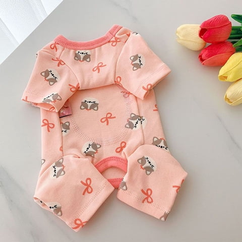 Dog Pajamas for Small Medium Large Dogs, 4-Way Stretch Pet Pjs, Soft Comfortable Pet Clothes for All Breeds Boy Girl Dogs(S,Pink)