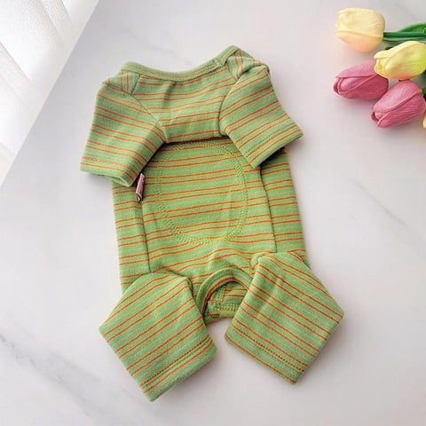 Dog Pajamas for Small Medium Large Dogs, Soft Stretch Breathable Pet Pjs, Lightweight Pet Clothes for Boy Girl Dogs & Cats(S,Green)
