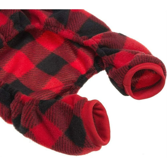 Dog Pajamas for Small to Large Dogs, Soft Pet Sweater Clothes, Warm Puppy Onesie Outfits for Doggie Winter Christmas,Dog Jammies, Red