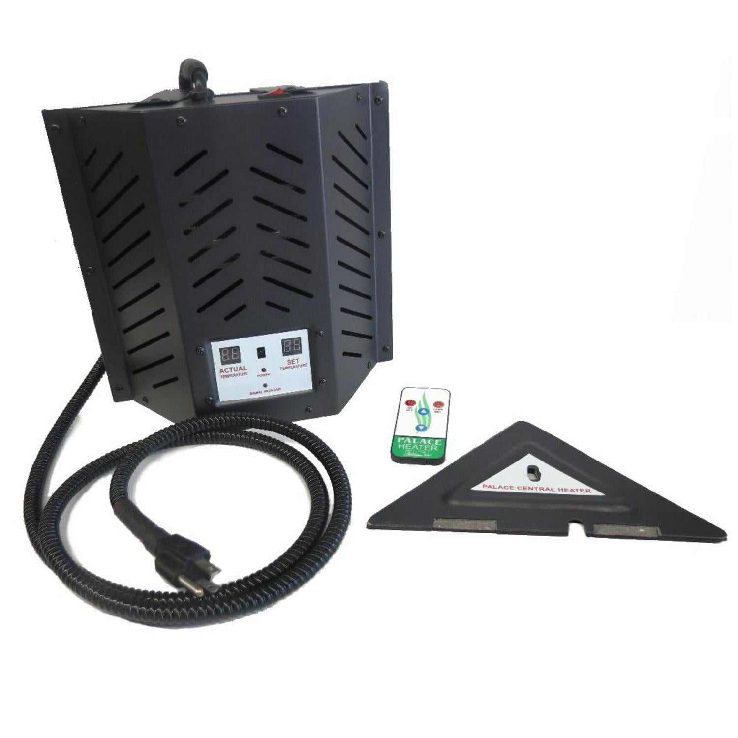 Kennel heater with thermostat outlet