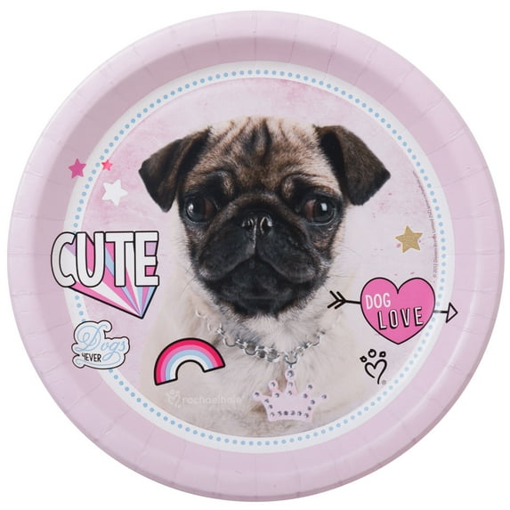 Rachael Hale Party Supplies Dog Love Dinner Plates (8)