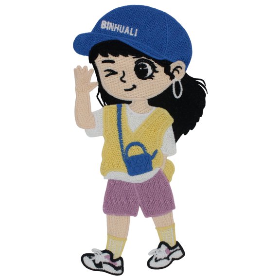 Dog Patches Embroidered Applique Iron on Sticker Fabric Patches for  MC Jacket Backpack Decor Vests 1 piece