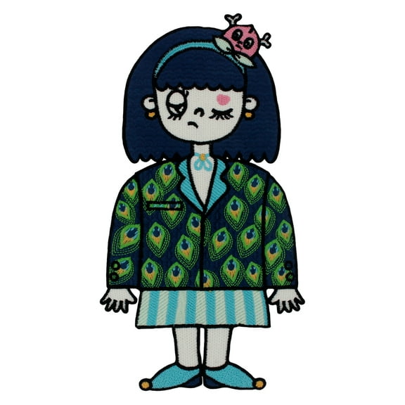 Dog Patches Embroidered Applique Iron on Sticker Fabric Patches for  MC Jacket Backpack Decor Vests 1 piece