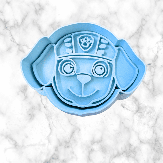 Dog Patrol face Mini cookie cutter and stamp 9 pc set