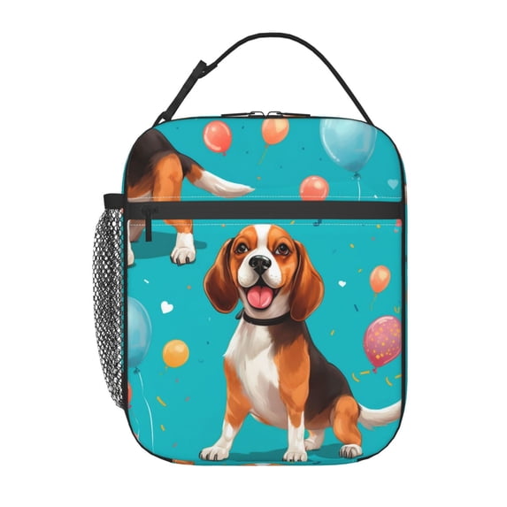 Dog Pattern Design Insulated Lunch Bag - Cute Tote With Large Capacity, Reusable Cooler For Women And Men At Work, Picnic, Travel, Office & Beach