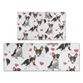 thumbnail image 1 of Dog Pattern with Hearts Kitchen Rugs Sets Of 2,Anti Fatigue Kitchen Mat Rugs Non Slip Washable,Decorative Kitchen Floor Mats for Kitchen,Sink,Laundry,17"x30"+17"x47", 1 of 7