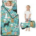 thumbnail image 1 of Dog Pattern with Pioneer Flower Background Toddler Nap Mats for Kids Preschool,Sleeping Mat Bag or Kids,Toddler Sleeping Bag,Toddler Nap Mat or Daycare, 1 of 6