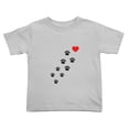thumbnail image 1 of Dog Paw And Love Funny Toddler T-Shirts for Boys Girls (Gray, 2T), 1 of 5