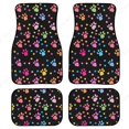thumbnail image 1 of Dog Paw Car Mats Full Set of 4 Front Rear Floor Mats Car Floor Mats Rubber Carpet Bucket Seat Covers Protector for SUV, 1 of 4