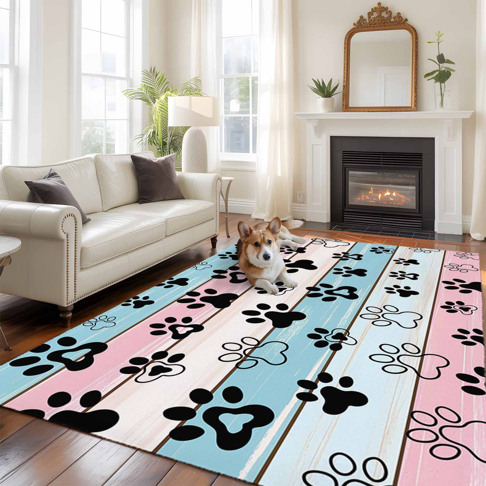 Rustic Paw Area Rug NCU0NXD1269