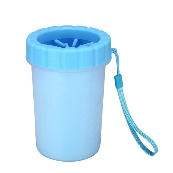 Dog Paw Cleaner, Portable Pet Cleaning 360 Silicone Washer Cup, for Small and Medium Breed Cats and Dogs (Blue 9*11cm)