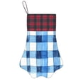 thumbnail image 1 of Dog Paw Decorative Socks 17x11.8in Top With A Strap Design For Easy Hanging For Festive Christmas Party Decorations Cornflowerblue Checked Hand-Drawn Sketch_1, 1 of 8