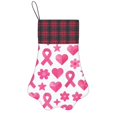 thumbnail image 1 of Dog Paw Decorative Socks 17x11.8in Top With A Strap Design For Easy Hanging For Festive Christmas Party Decorations Modern Pink Ribbon Pattern With Geometric Elements, 1 of 7