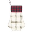 thumbnail image 1 of Dog Paw Decorative Socks 17x11.8in Top With A Strap Design For Easy Hanging For Festive Christmas Party Decorations Ivory Checked Hand-Drawn Sketch_2, 1 of 8