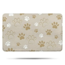 Dog Paw Footprint Bathroom Rugs Mat,Non Slip Microfiber Bathroom Rug,Rubber Backing,Soft Bathroom Mats for Bathroom Floor,Tub and Shower,17x27in(43x68cm)