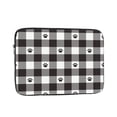 thumbnail image 1 of Dog Paw Footprint Cat Checked Tartan Plaid Portable Laptop Sleeve Compatible with MacBook Air Notebook Computer Case for Men Women College School Students, 1 of 7