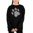 thumbnail image 1 of Dog Paw - Girl's Word Art Crewneck Sweatshirt, 1 of 3