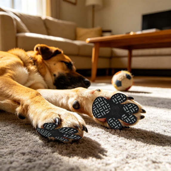 Dog Paw Grips, Non Slip Traction Pads for Senior Dogs, Anti Slide Pads for Wood and Tile Floors, Adhesive Puppy Claw Protectors, Durable Paw Traction for Small Medium Large Breeds Black C