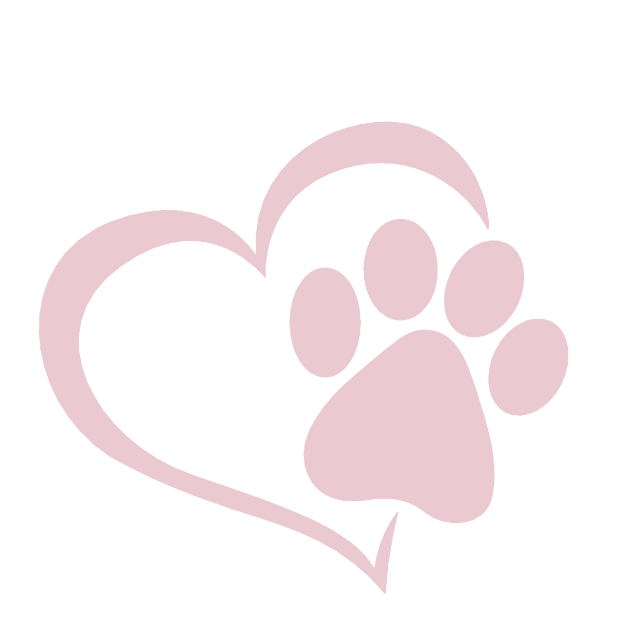 Dog Paw & Heart - 4.25 - Car Truck Window Bumper Graphics Vinyl Sticker  Decal - Canine Dog Breeds Family Pet Love Paw Puppy Shelter Adopt 