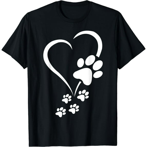 Dog Paw Heart Baby Dogs - Dog Paws Hearts Dog Paw Print T-Shirt