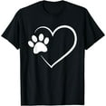 thumbnail image 1 of Dog Paw Heart - Dog Lover Gift for Dog Moms T-Shirt, 1 of 4