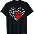 thumbnail image 1 of Dog Paw Heart - Dog Lover Puppy Owner T-Shirt, 1 of 4