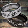 thumbnail image 1 of Dog Paw Heart Tungsten Carbide Ring, 1 of 9